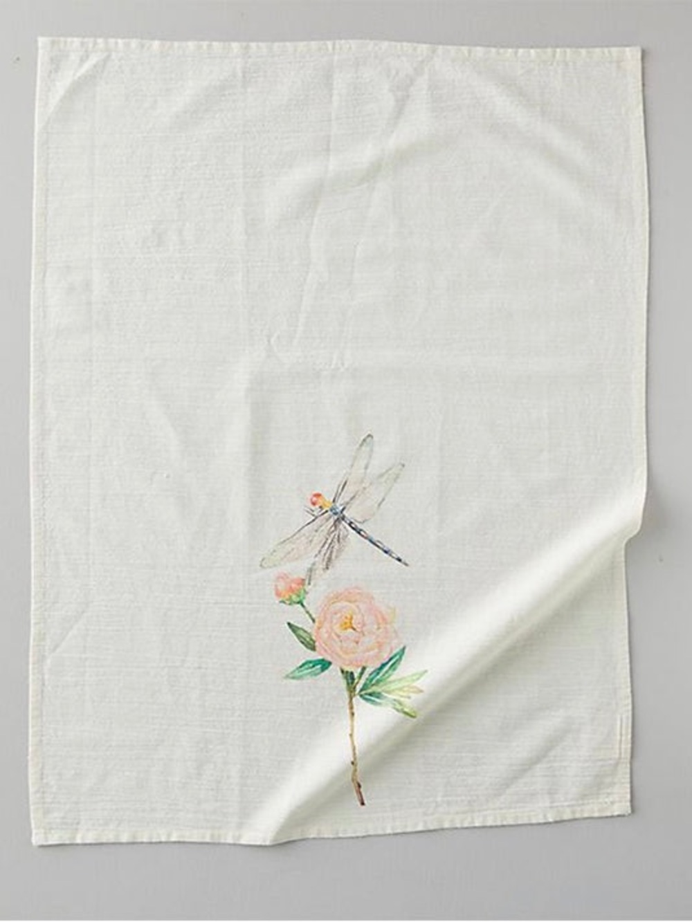 New🌟Terrain-DRAGONFLY AND PEONY TEA TOWEL